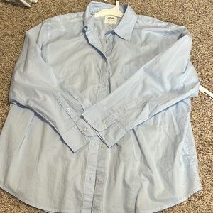 Aerie oversized blue bottom down shirt